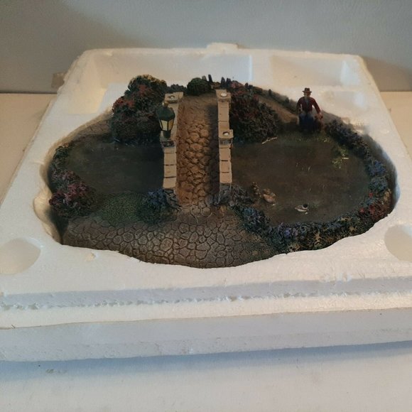 AS IS Vtg Hawthorne Village Thomas Kinkade's Lamplight Bridge Only Numbered - Picture 8 of 10